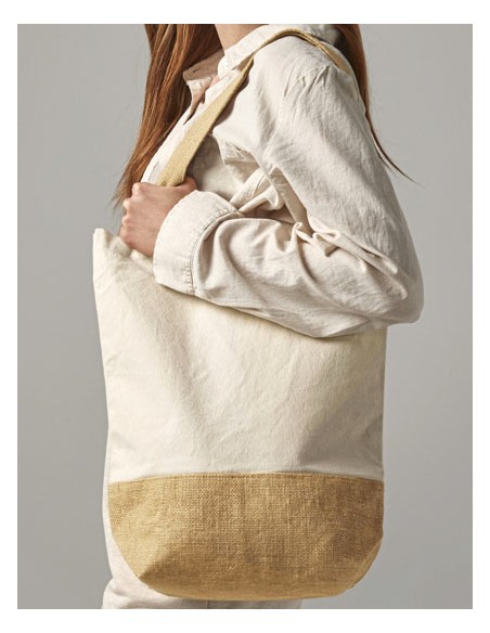 WES-W450-Jute Base Canvas Shopper 2